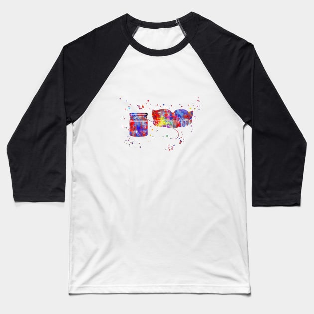 Dental floss Baseball T-Shirt by RosaliArt